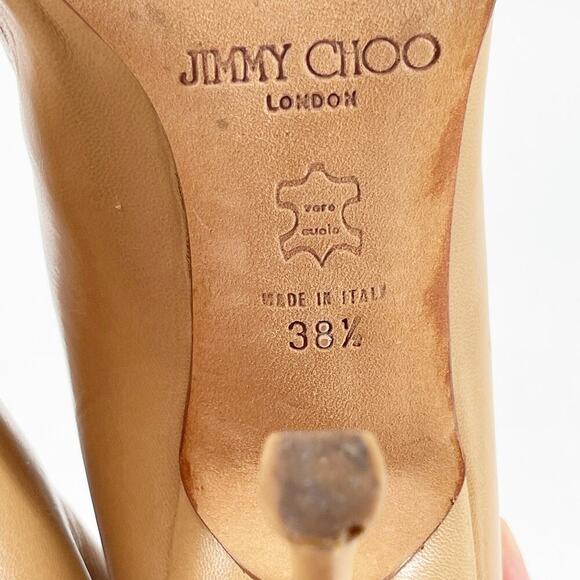 Jimmy Choo Camel Tan Retro Y2K Pointed Toe Heeled Ankle Boot size IT 38.5 - Picture 12 of 13